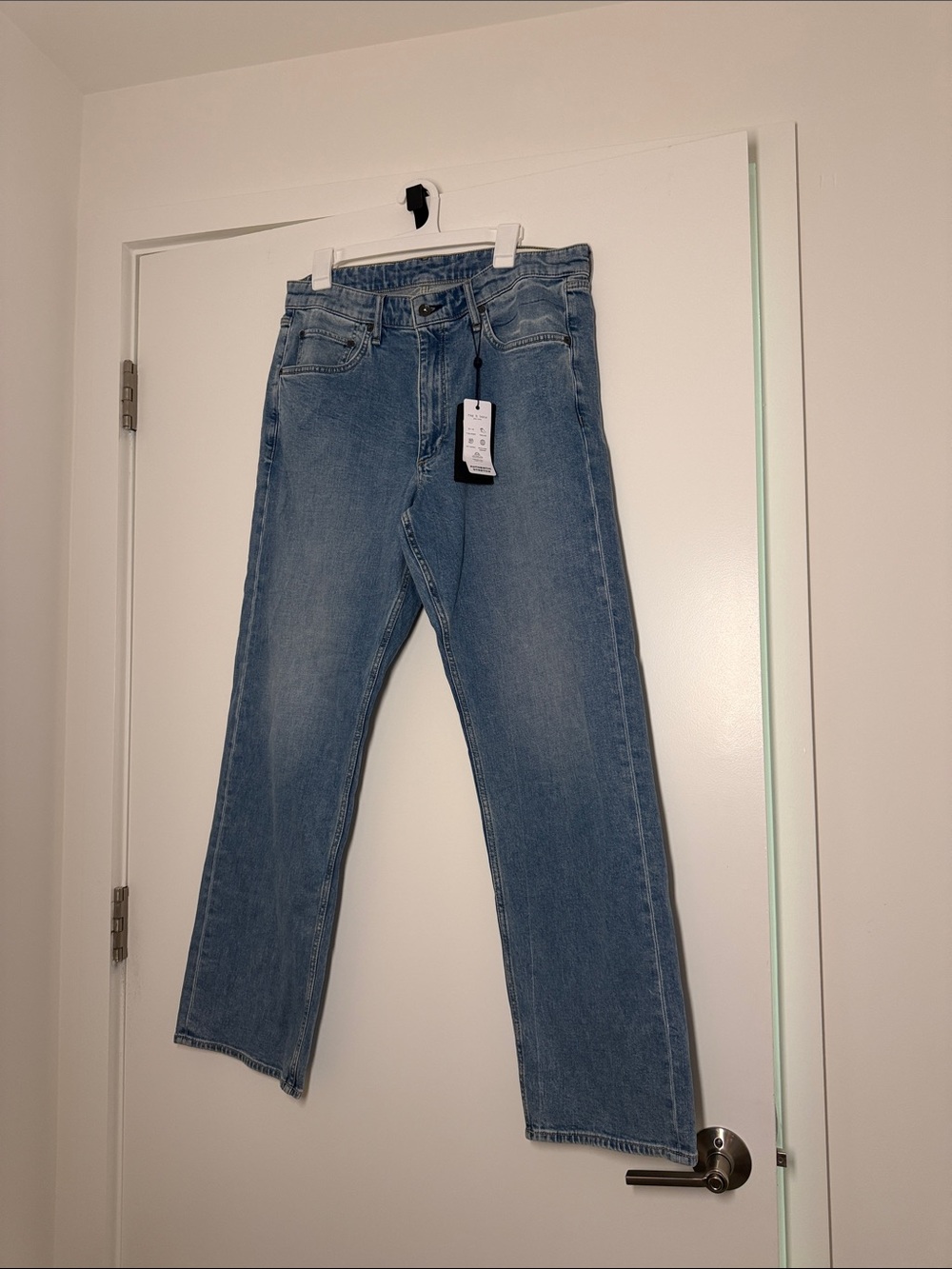 rag & bone Light Blue Straight Jeans